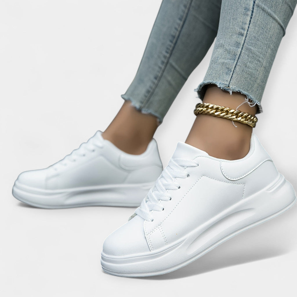 Alisa | White Leather Trainers