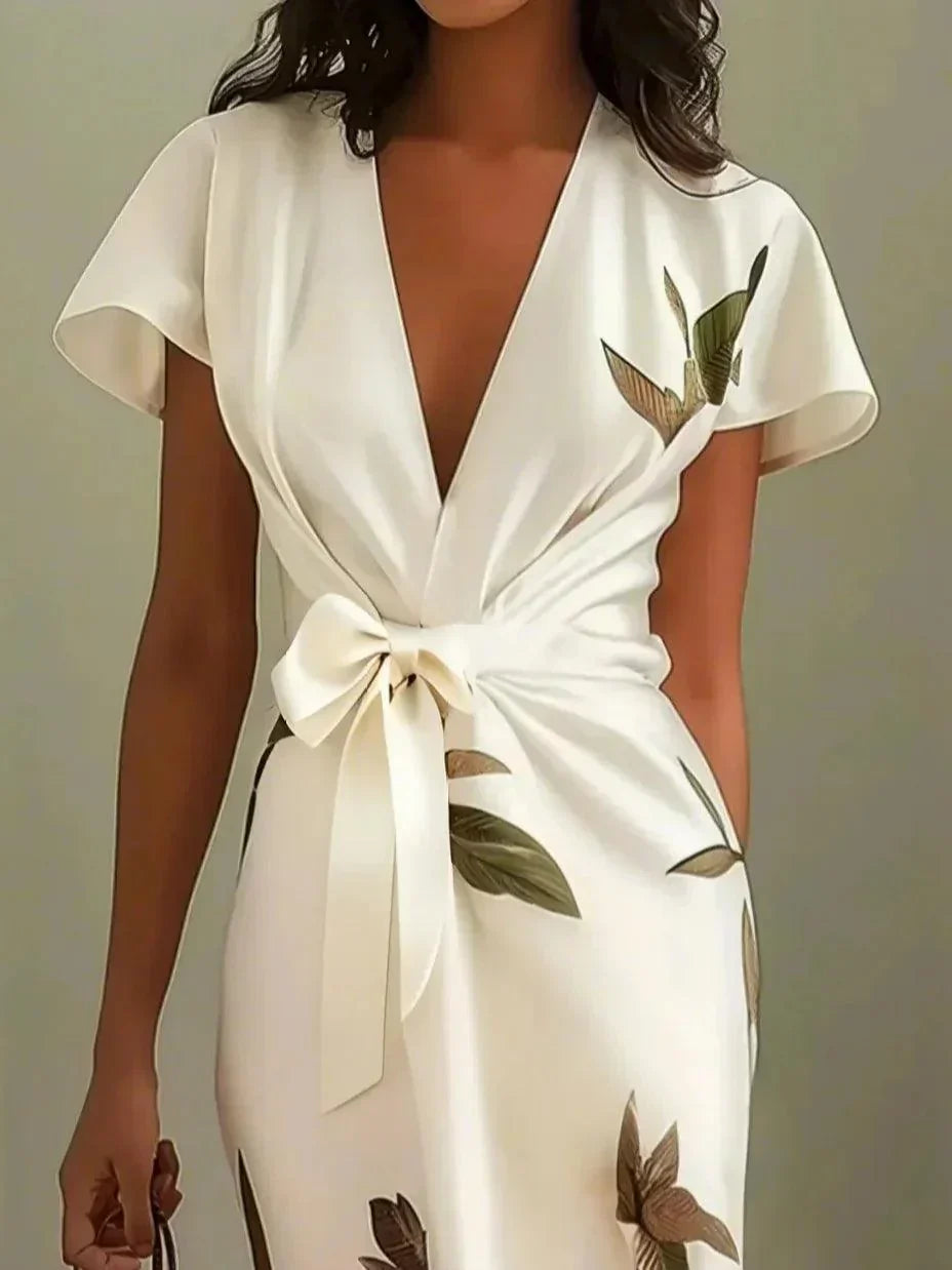 Elin | Elegant Wrap Dress with Floral Pattern