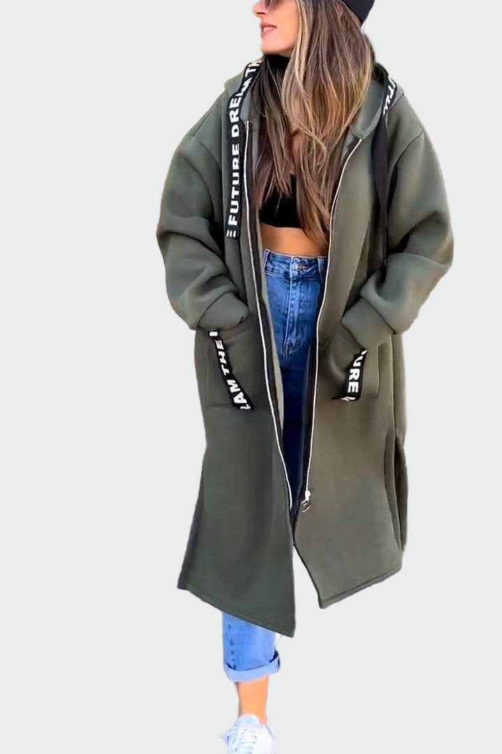 Anneli | Long Coat with Hood