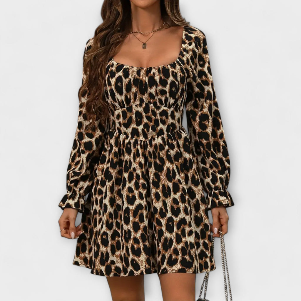 Catarina | Short leopard print dress