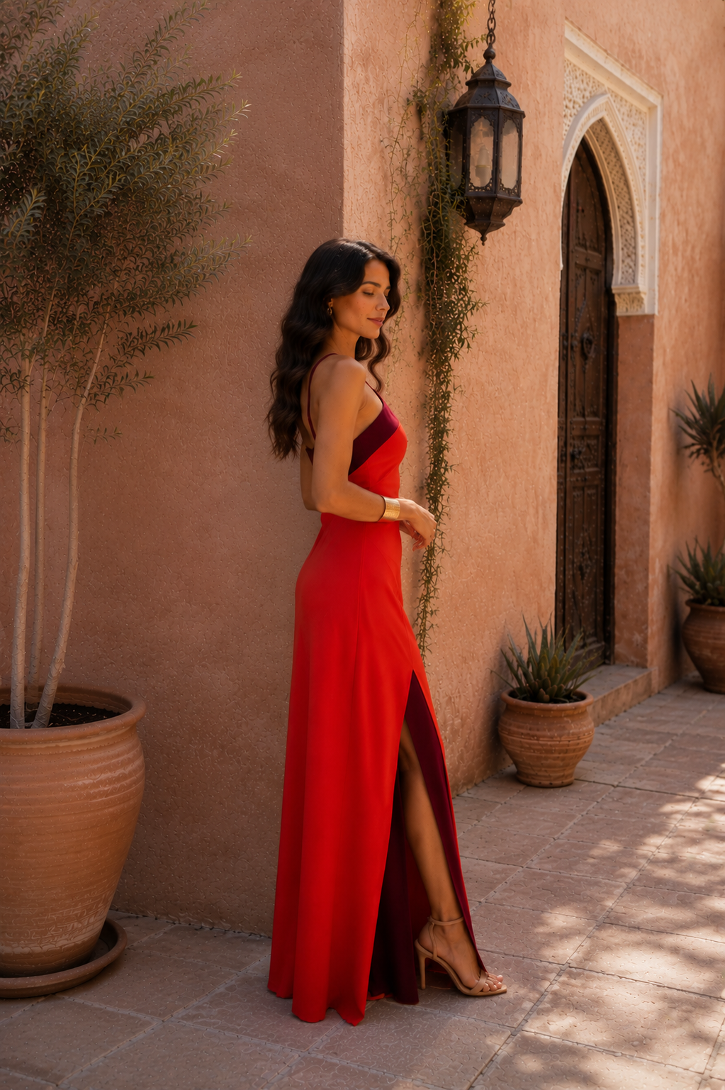 Long Halter Dress with Split