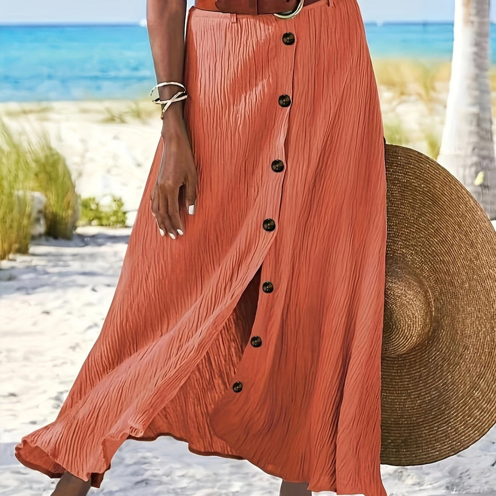 Alicia | Sheer Midi Skirt with Torn Detail