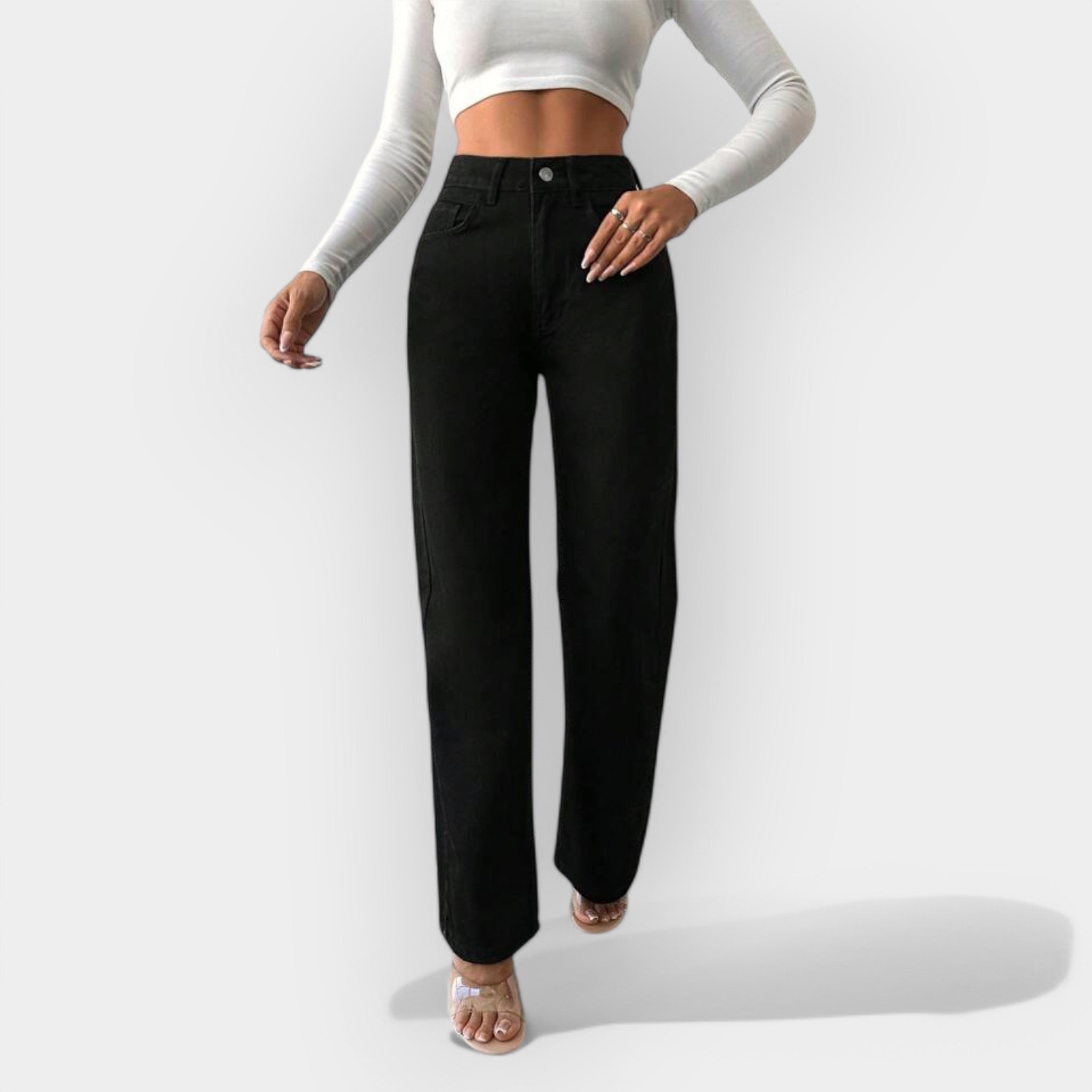 Celine | High-Waisted Trousers with Wide Legs