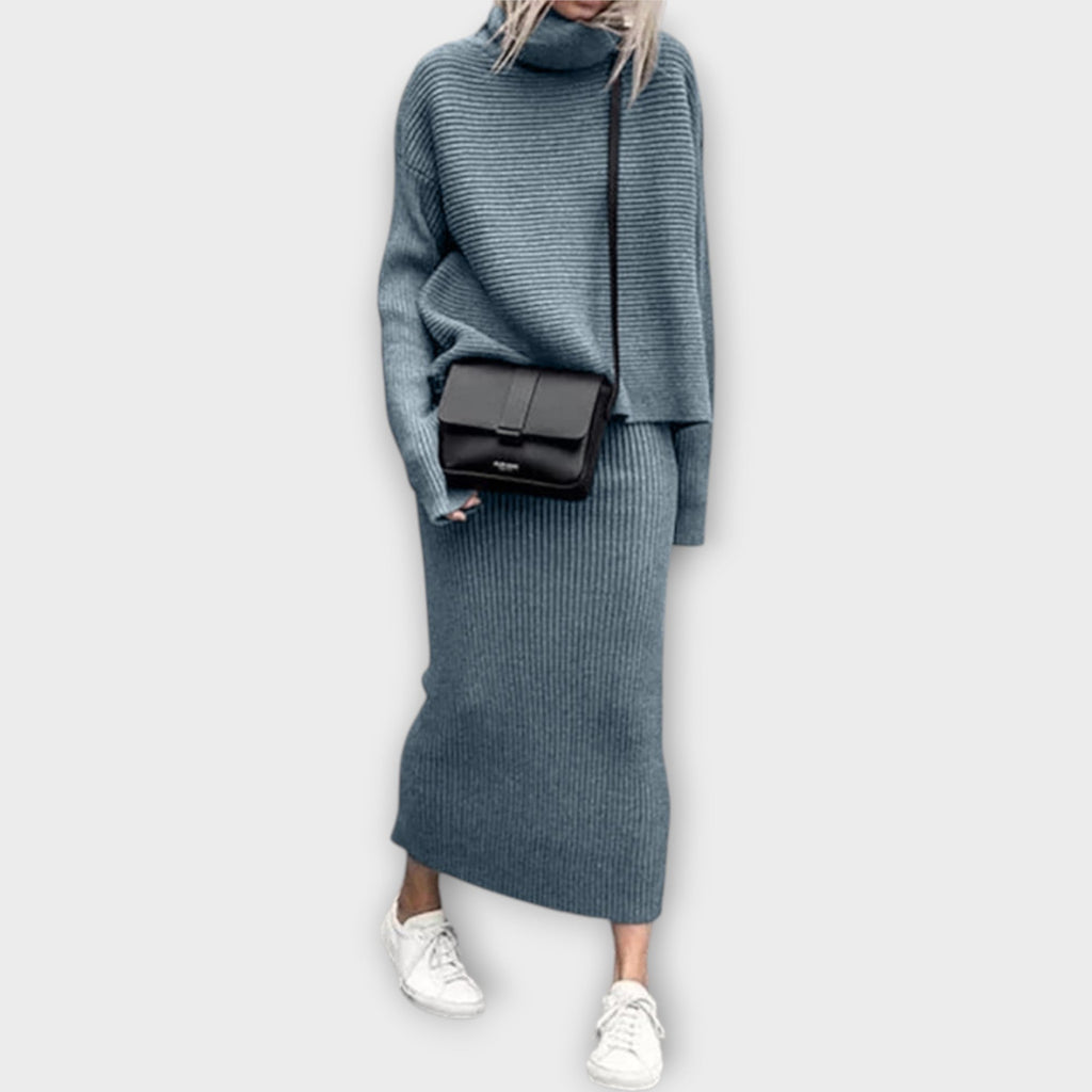 Ivy | Coordinated Set with High Neck and Skirt