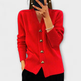 Marij | Women's V-Neck Jumper - Vintage Style Décolleté