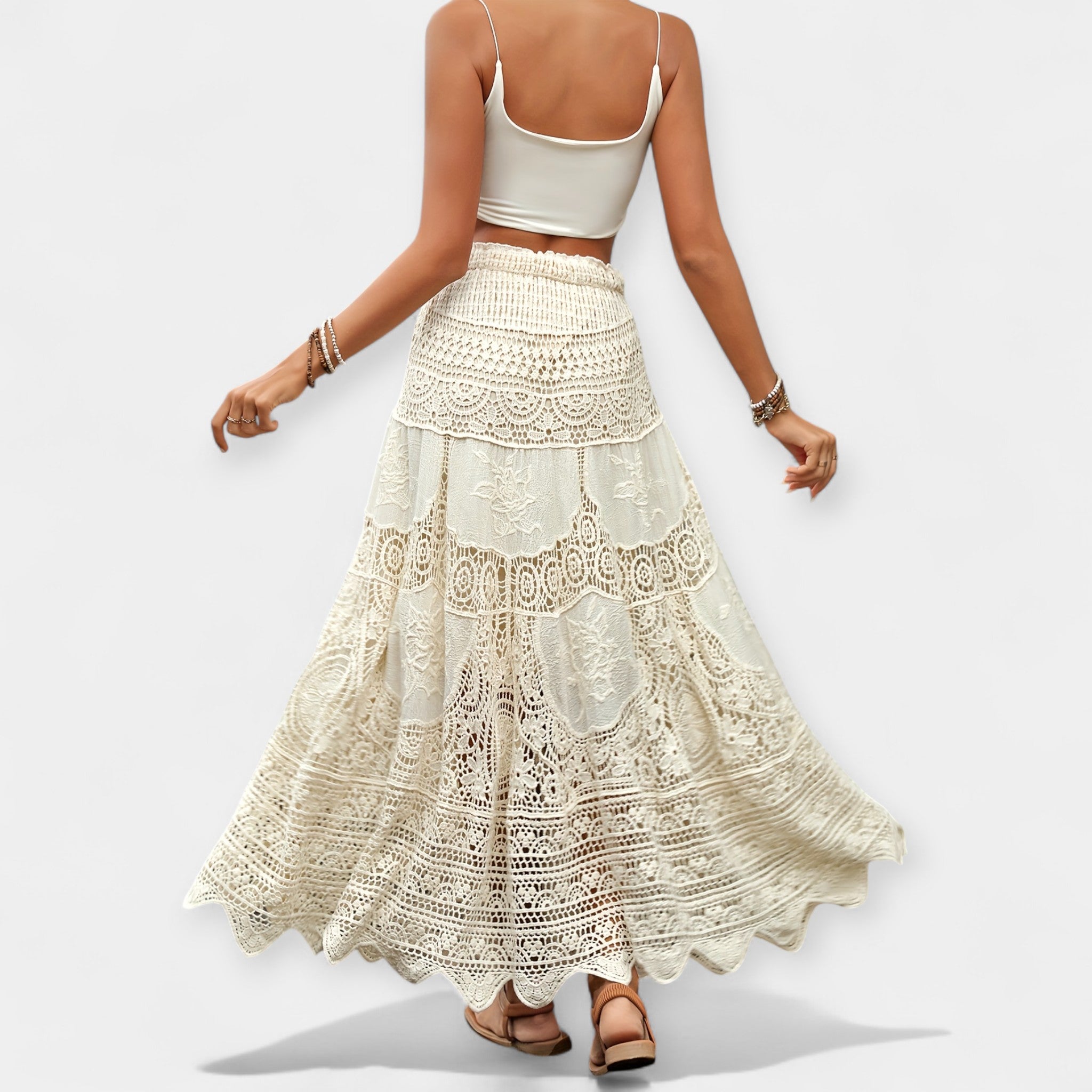 Samira | Midi lace skirt