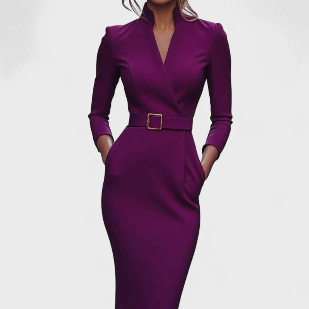 Inês | Elegant Belted Dress