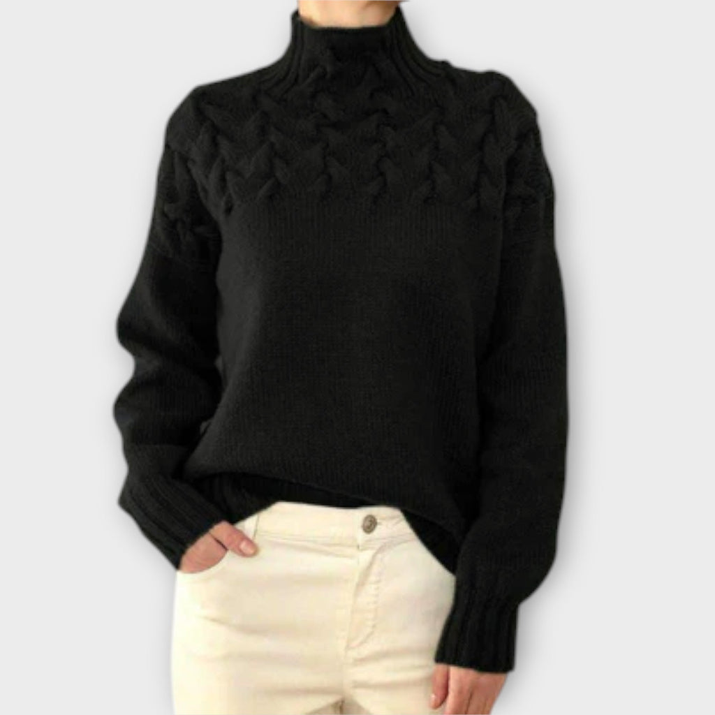Eeva | Women's Sweater with Knitted Details
