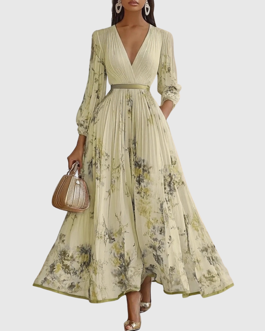 Siena | Elegant Pleated Maxi Dress