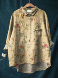 Mariah | Women's Vintage Floral Art Print Casual Shirt