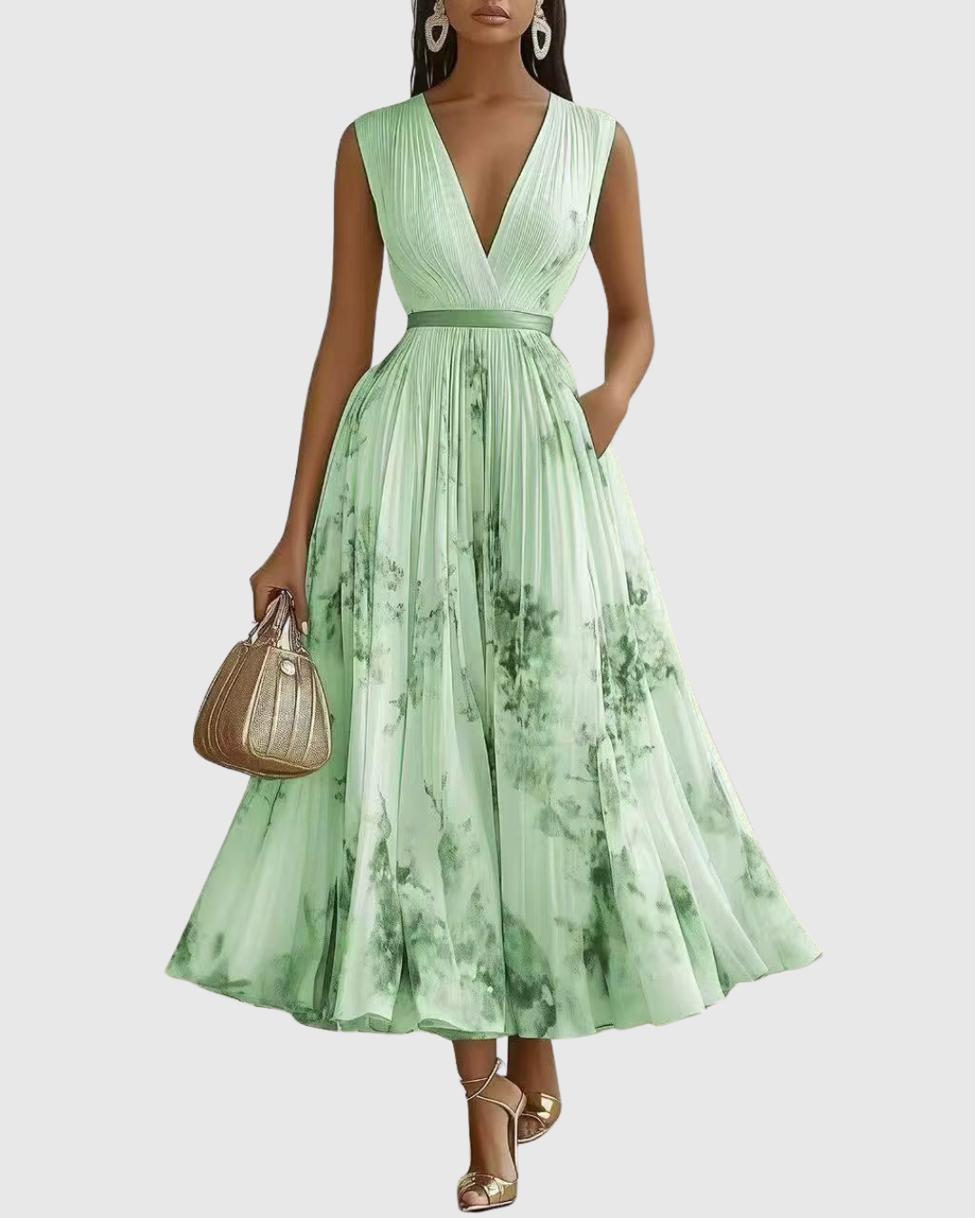 Siena | Elegant Pleated Maxi Dress