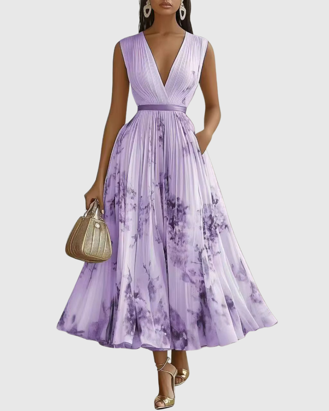 Siena | Elegant Pleated Maxi Dress