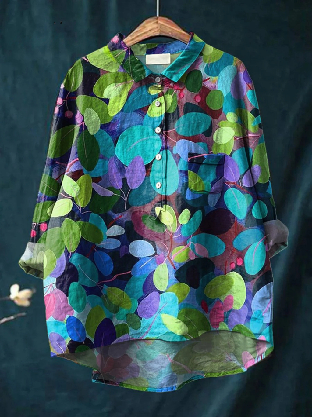 Adriana | Lightweight Forest Print Women's Everyday Shirt