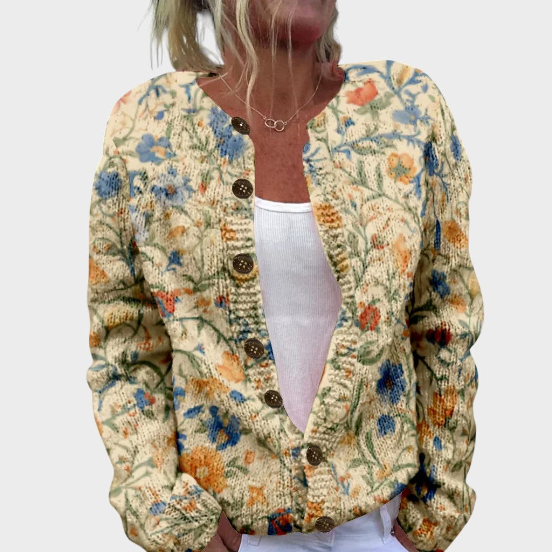 Cláudia | Autumn Floral Cardigan
