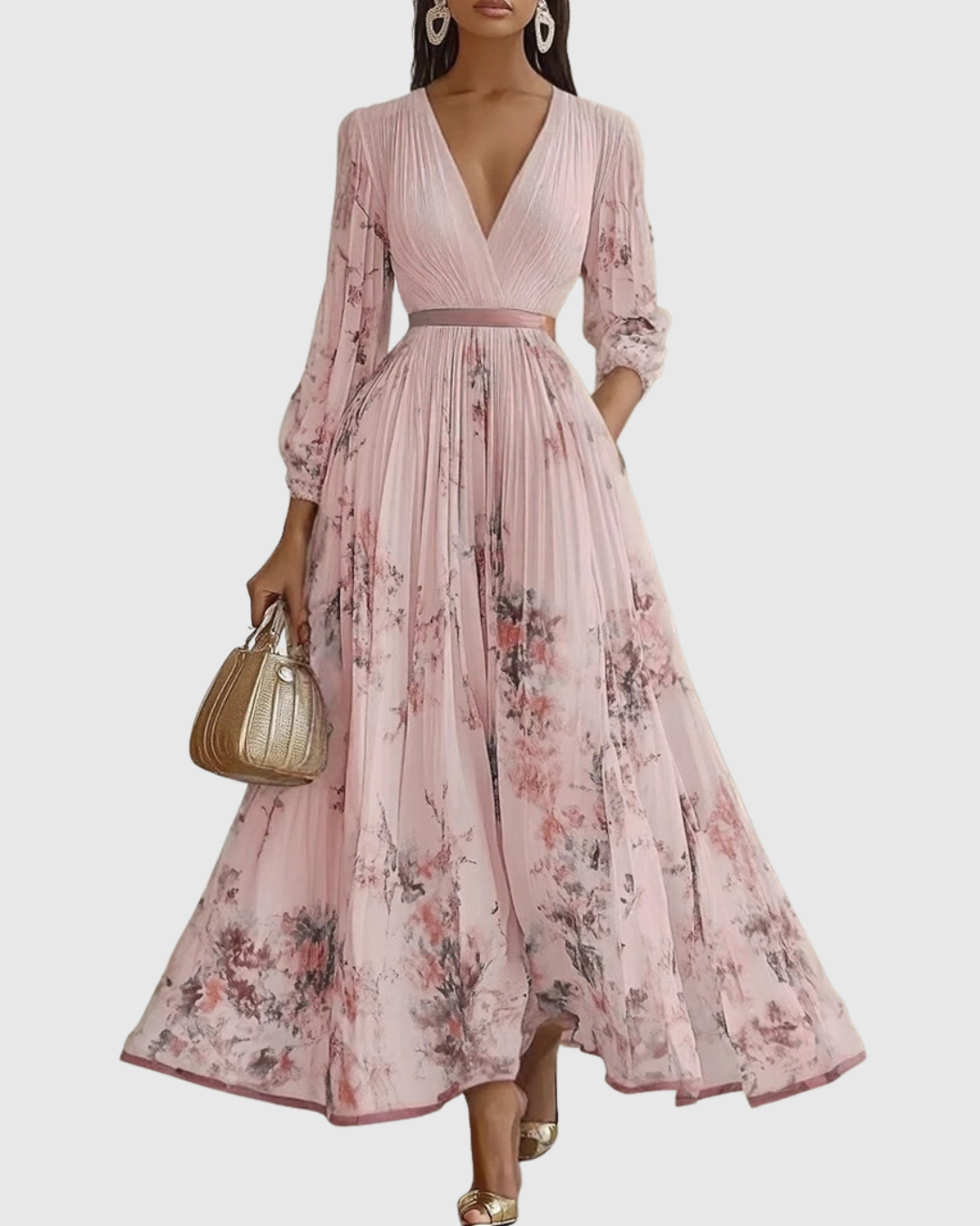 Siena | Elegant Pleated Maxi Dress