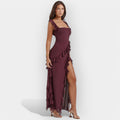 Celeste | Dress with Split and Ruffles