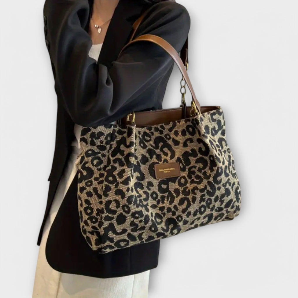Krista | Leopard Print Canvas Tote
