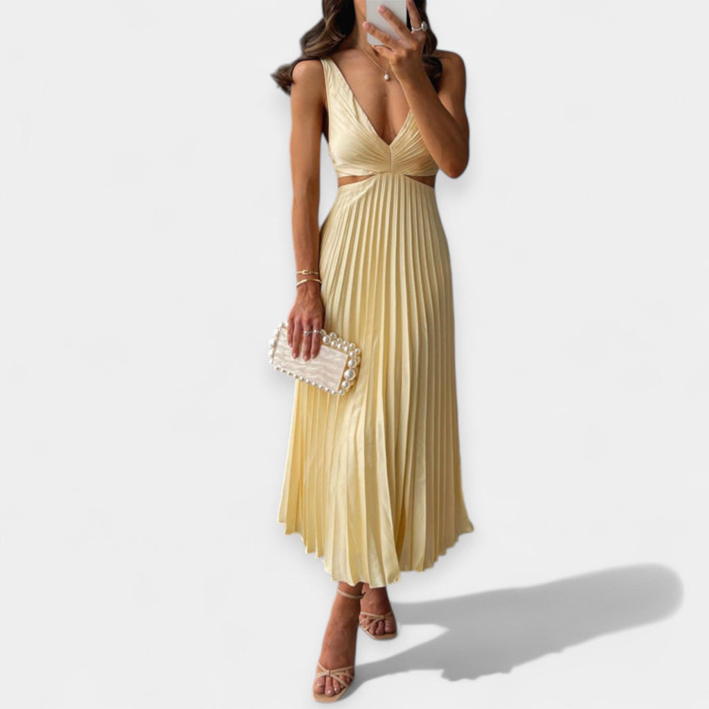 Adriana | Pleated Maxi Dress