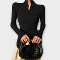 Michiko | Elegant knitted T-shirt with a tailored cut