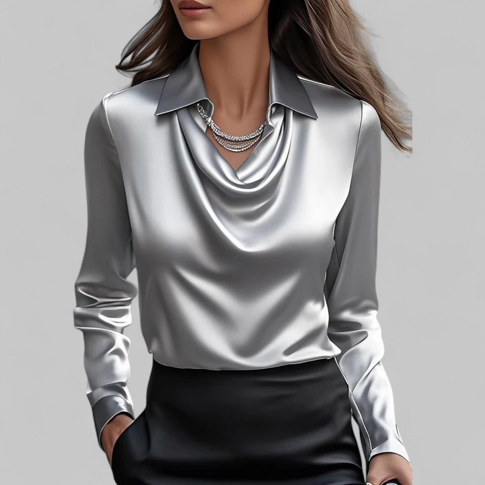 Theresa | Elegant Satin Blouse for Women