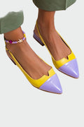 Alara | Pointed Toe Ballerinas with Two-Tone Details