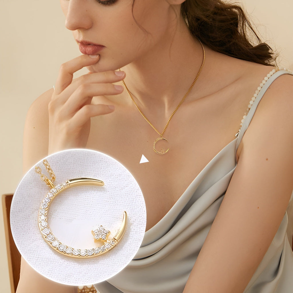 Vera | Elegant Necklace with Moon Motif