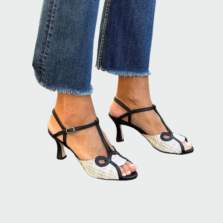 Gianna | Retro Style Sandals with Medium Heel