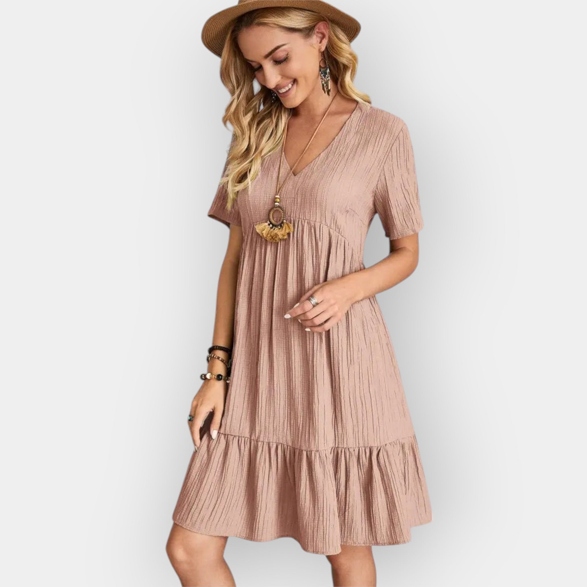 Bianca | Midi Dress with V-Neck
