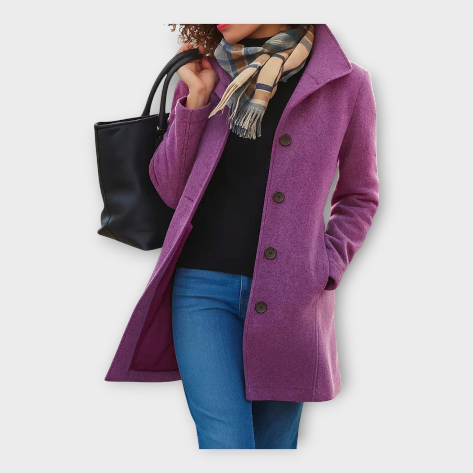 Tinna | Elegant wool coat with buttons