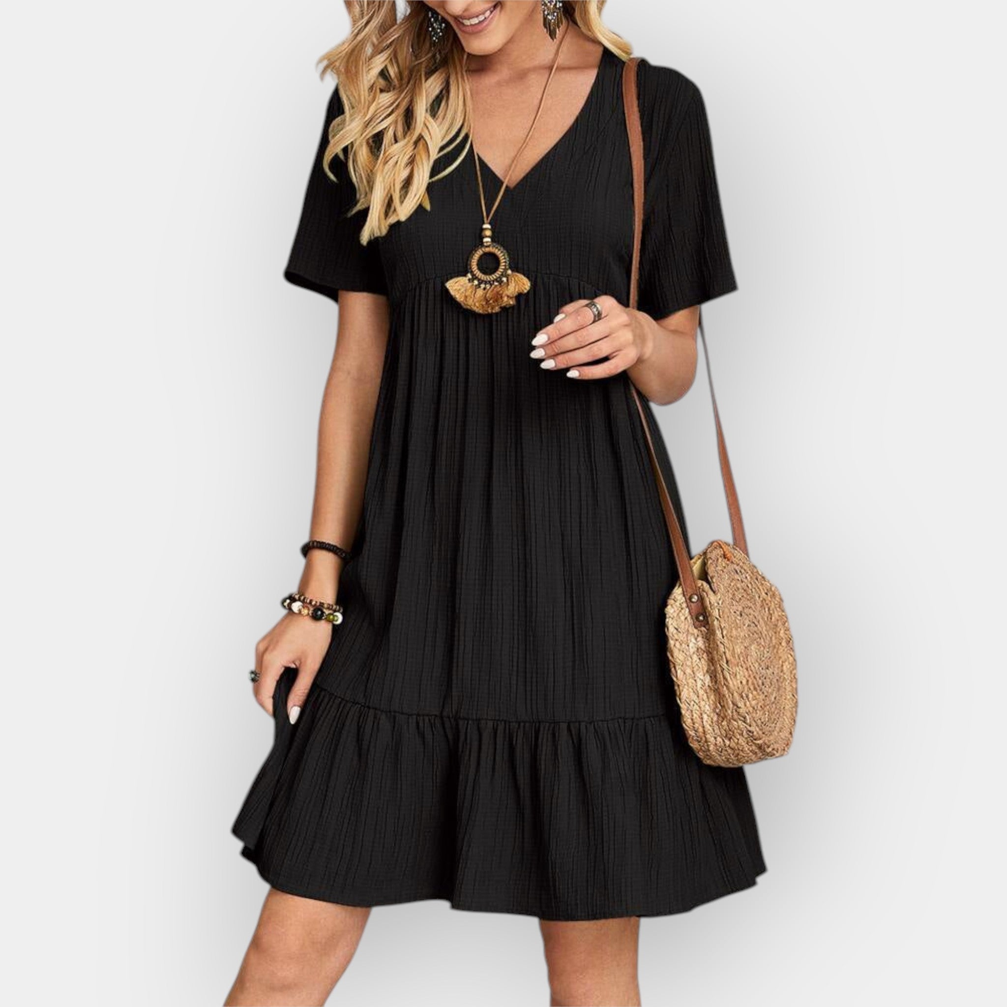 Bianca | Midi Dress with V-Neck