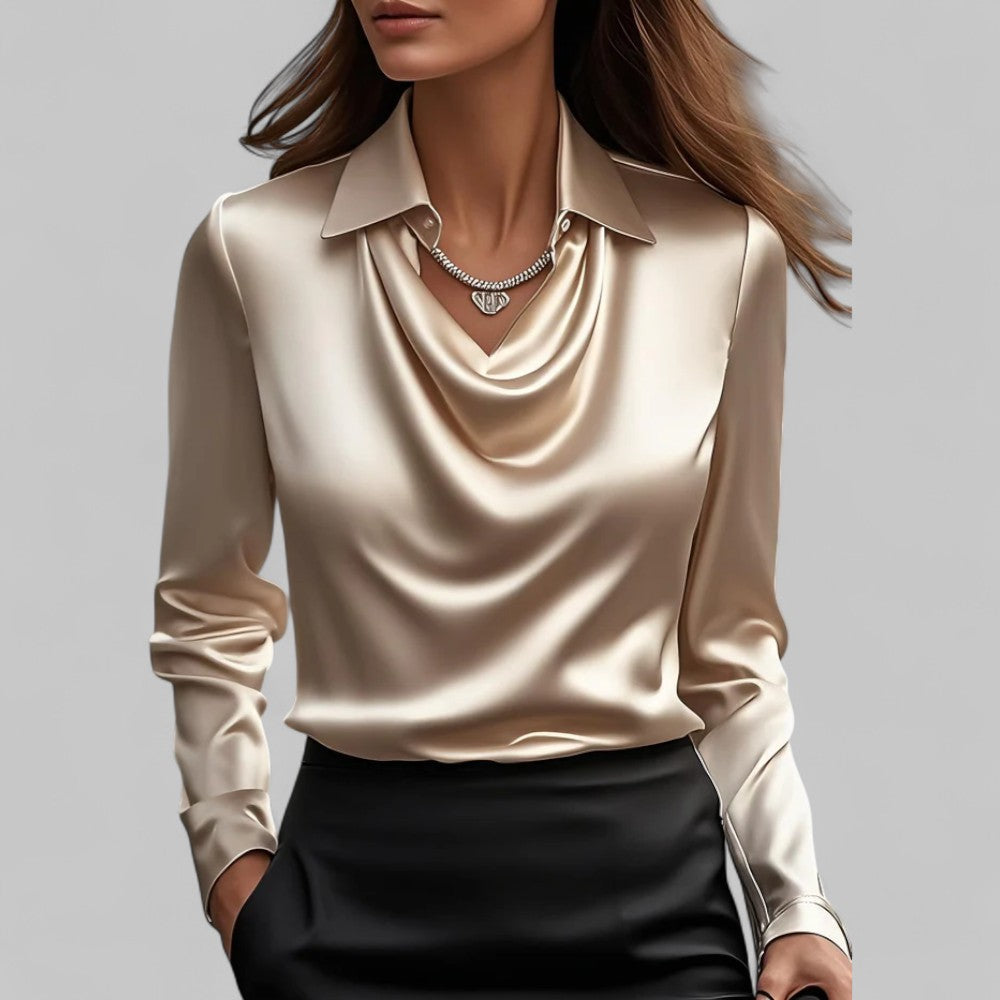 Theresa | Elegant Satin Blouse for Women
