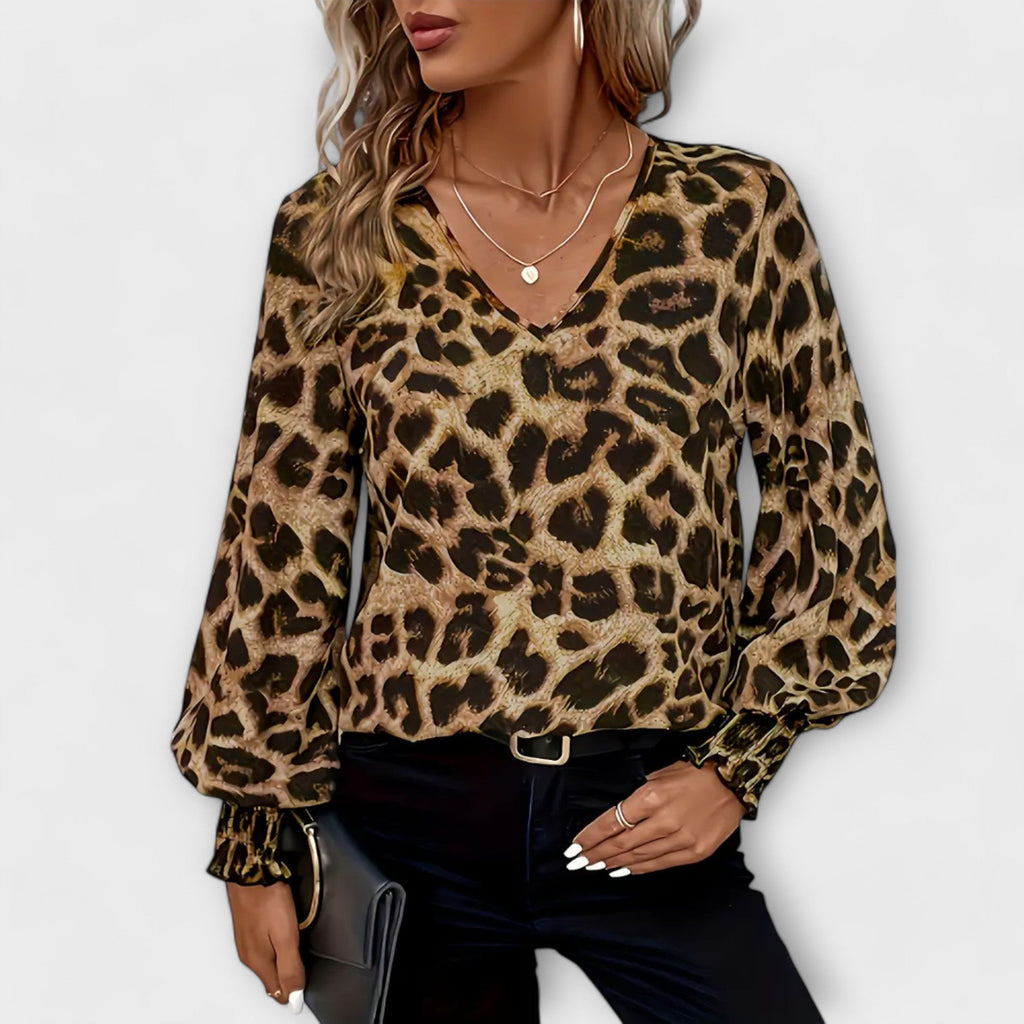 Jadranka | Stylised Leopard Print Blouse