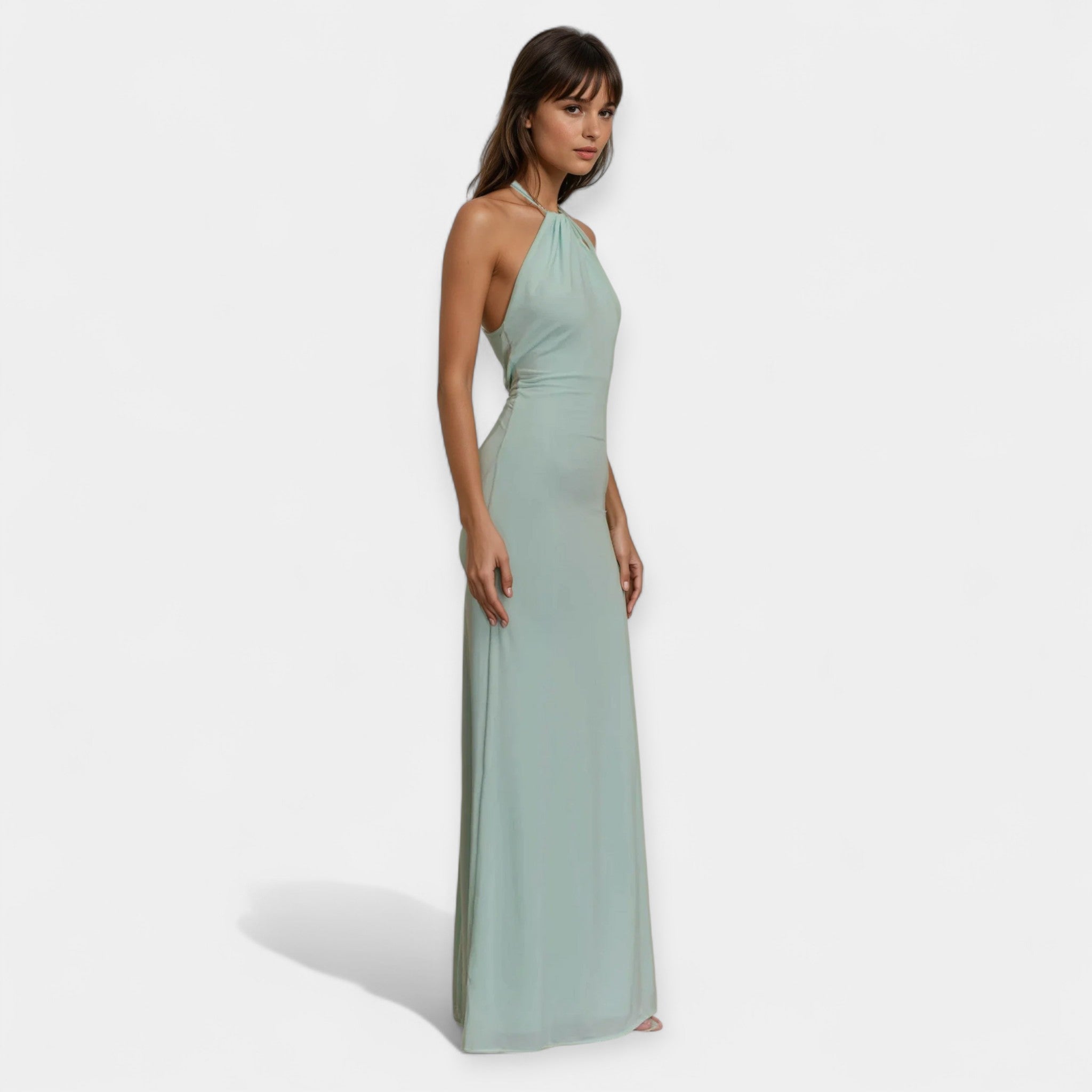 Filipa | Maxi Dress with Lipstick Collar