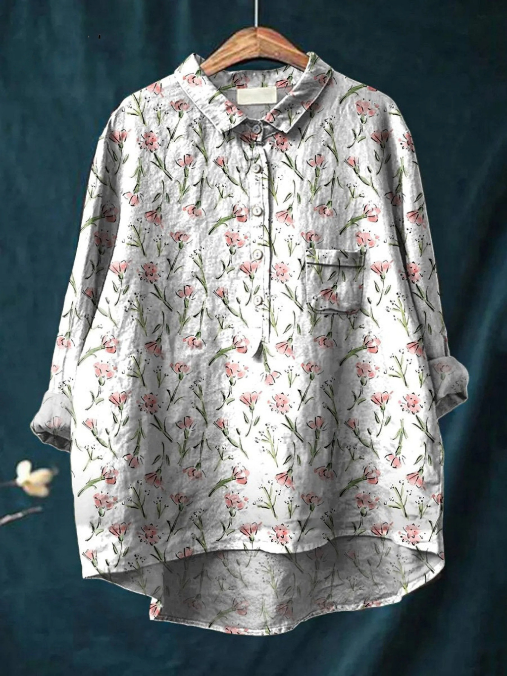 Hadley | Spring Floral Pattern Printed Women's Everyday Shirt