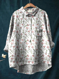 Hadley | Spring Floral Pattern Printed Women's Everyday Shirt