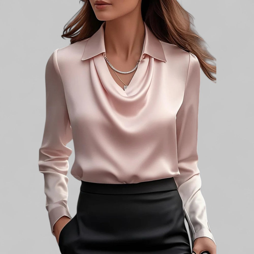 Theresa | Elegant Satin Blouse for Women