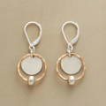 Chic gold and silver earrings with pearls