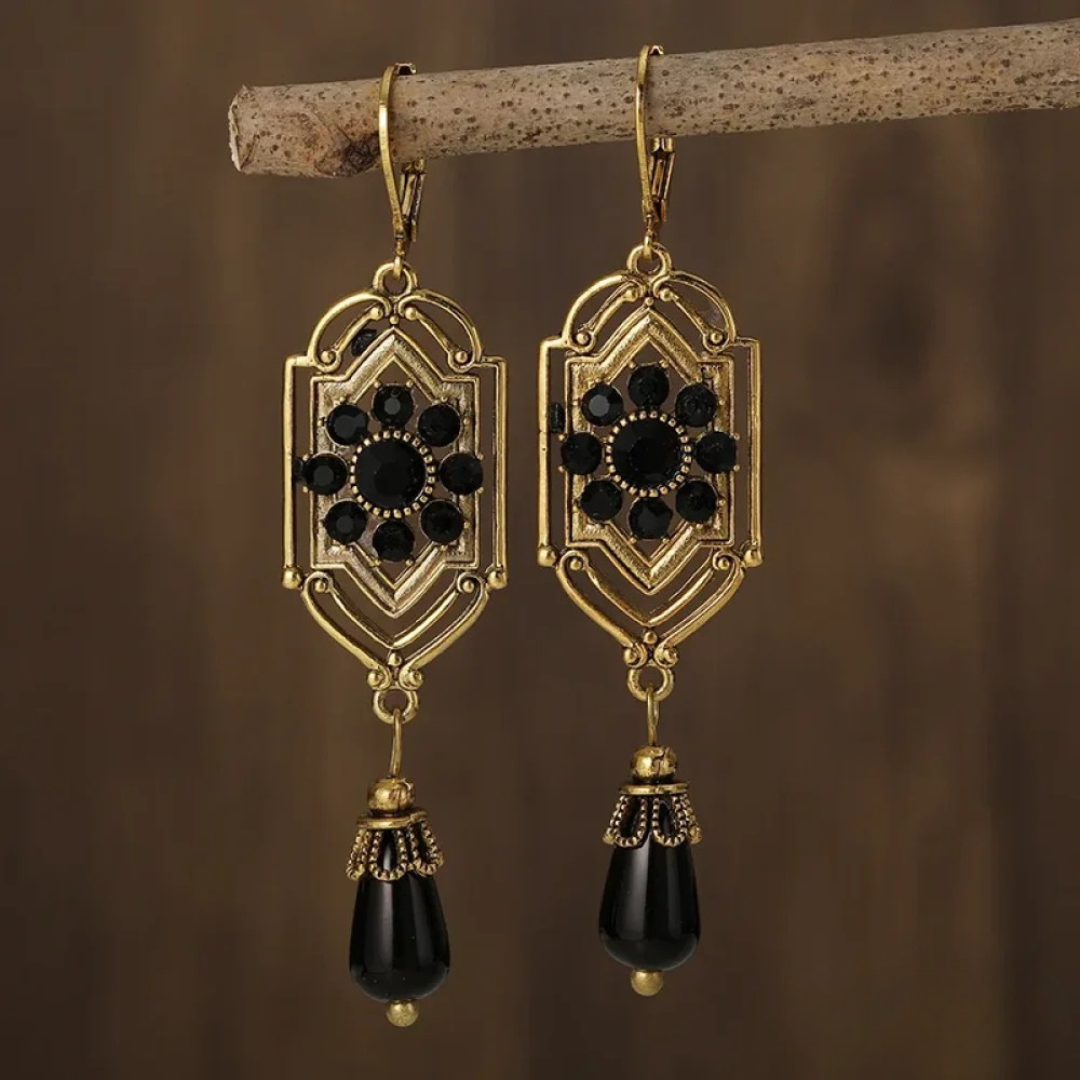 Sophisticated Drop Earrings with Crystals