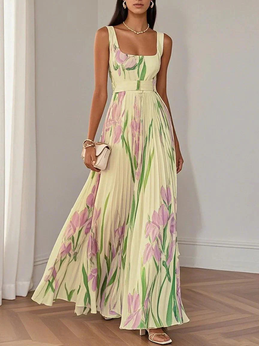 Yara | Pleated Maxi Dress