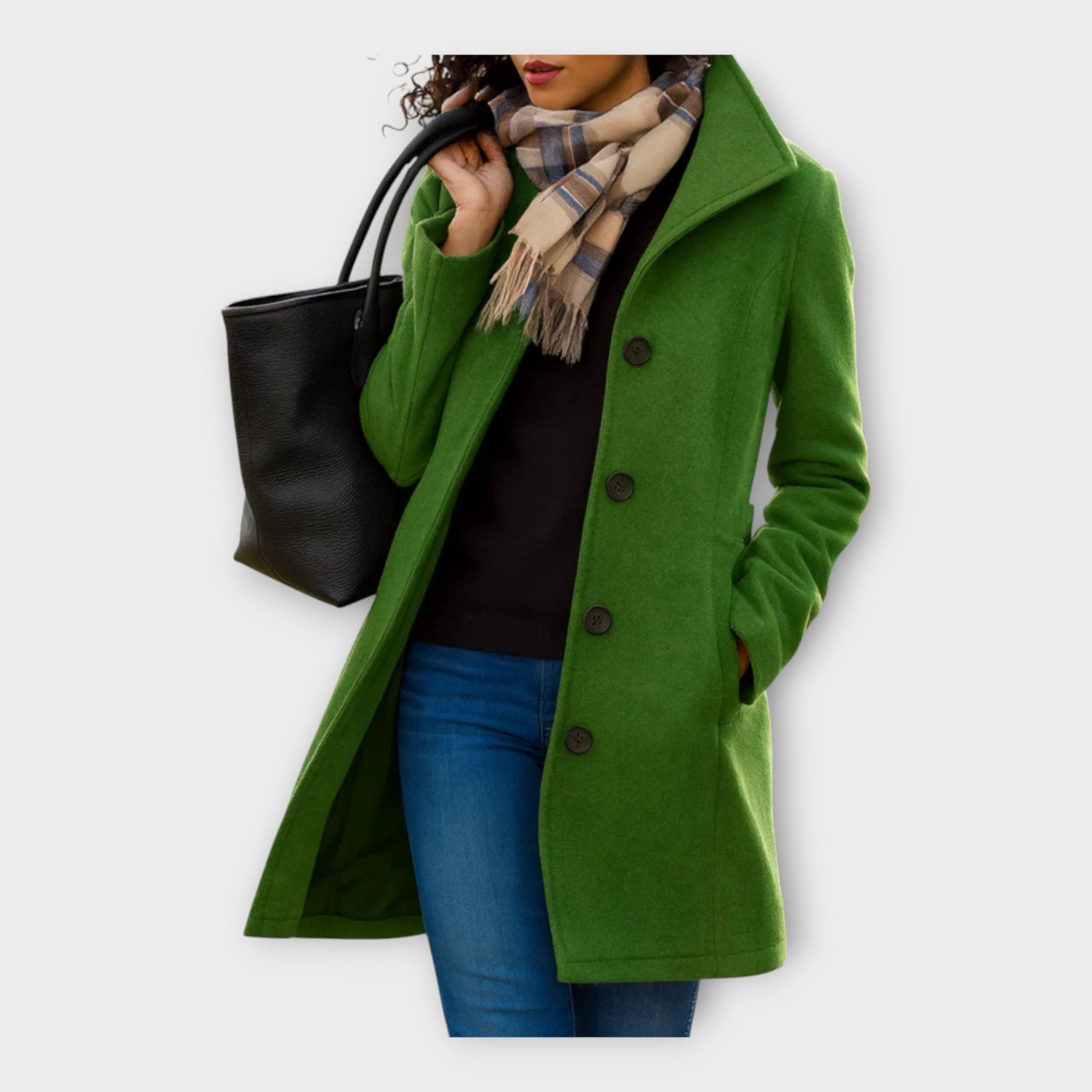 Tinna | Elegant wool coat with buttons