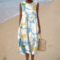 Comfortable Summer Dress Without Sleeves