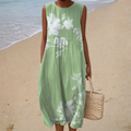 Comfortable Summer Dress Without Sleeves