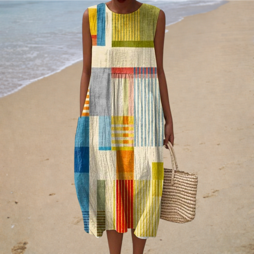 Comfortable Summer Dress Without Sleeves