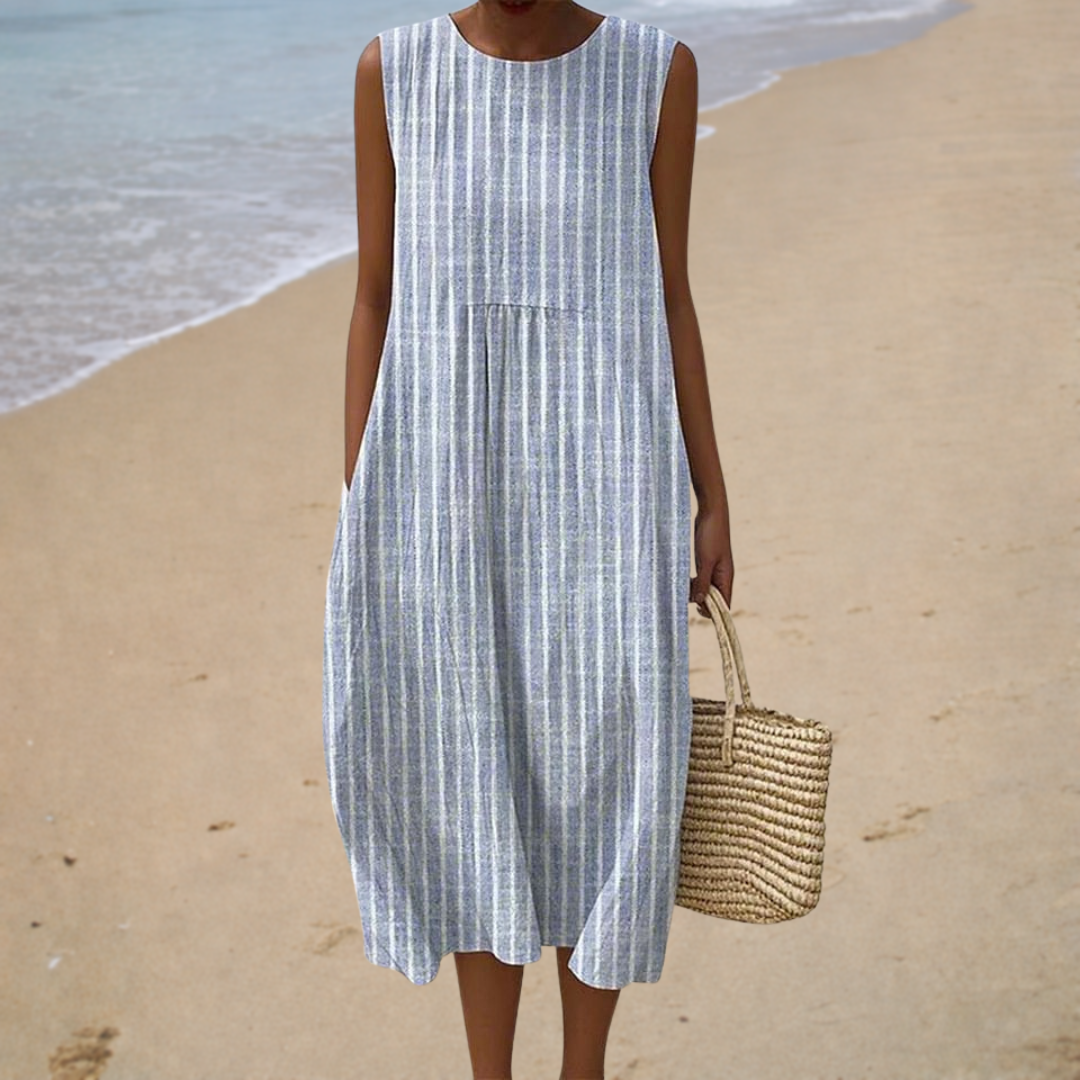 Comfortable Summer Dress Without Sleeves