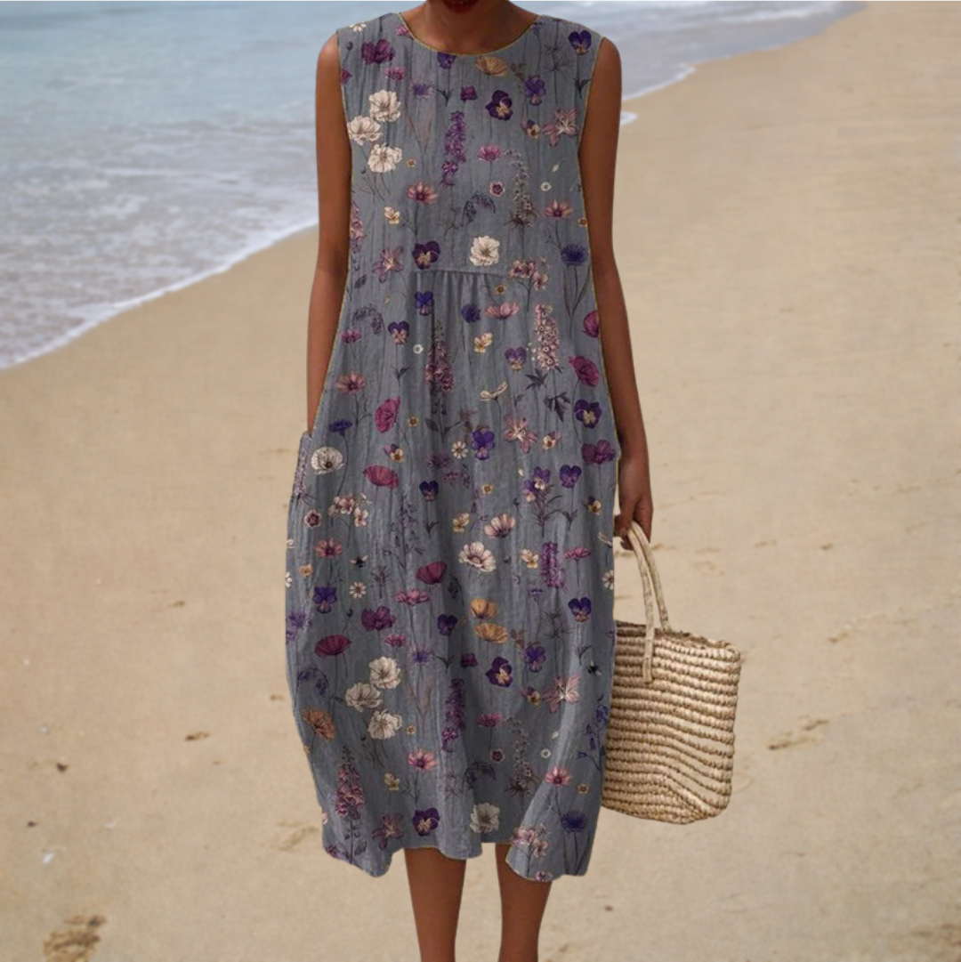 Comfortable Summer Dress Without Sleeves