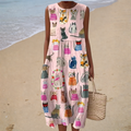 Comfortable Summer Dress Without Sleeves