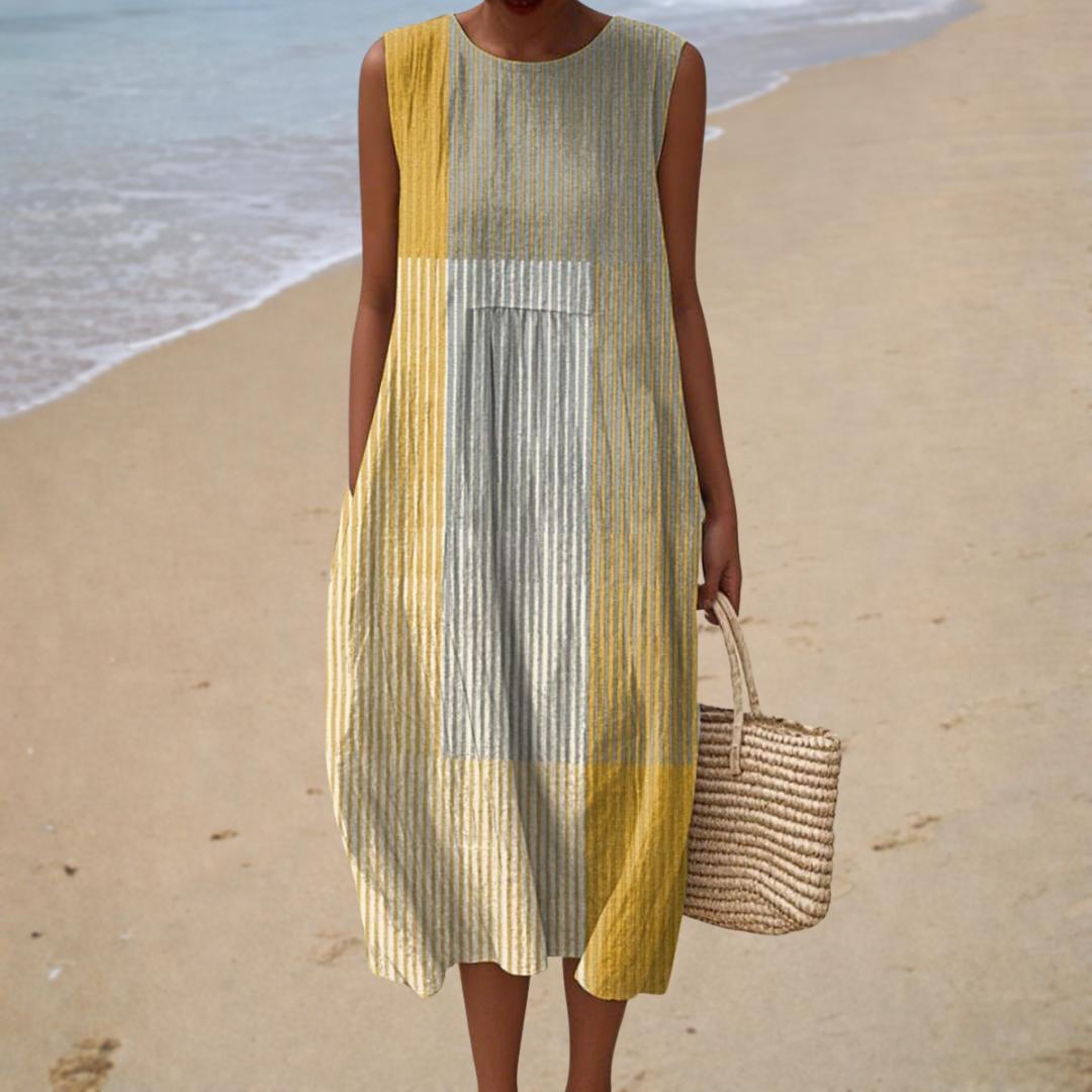 Comfortable Summer Dress Without Sleeves