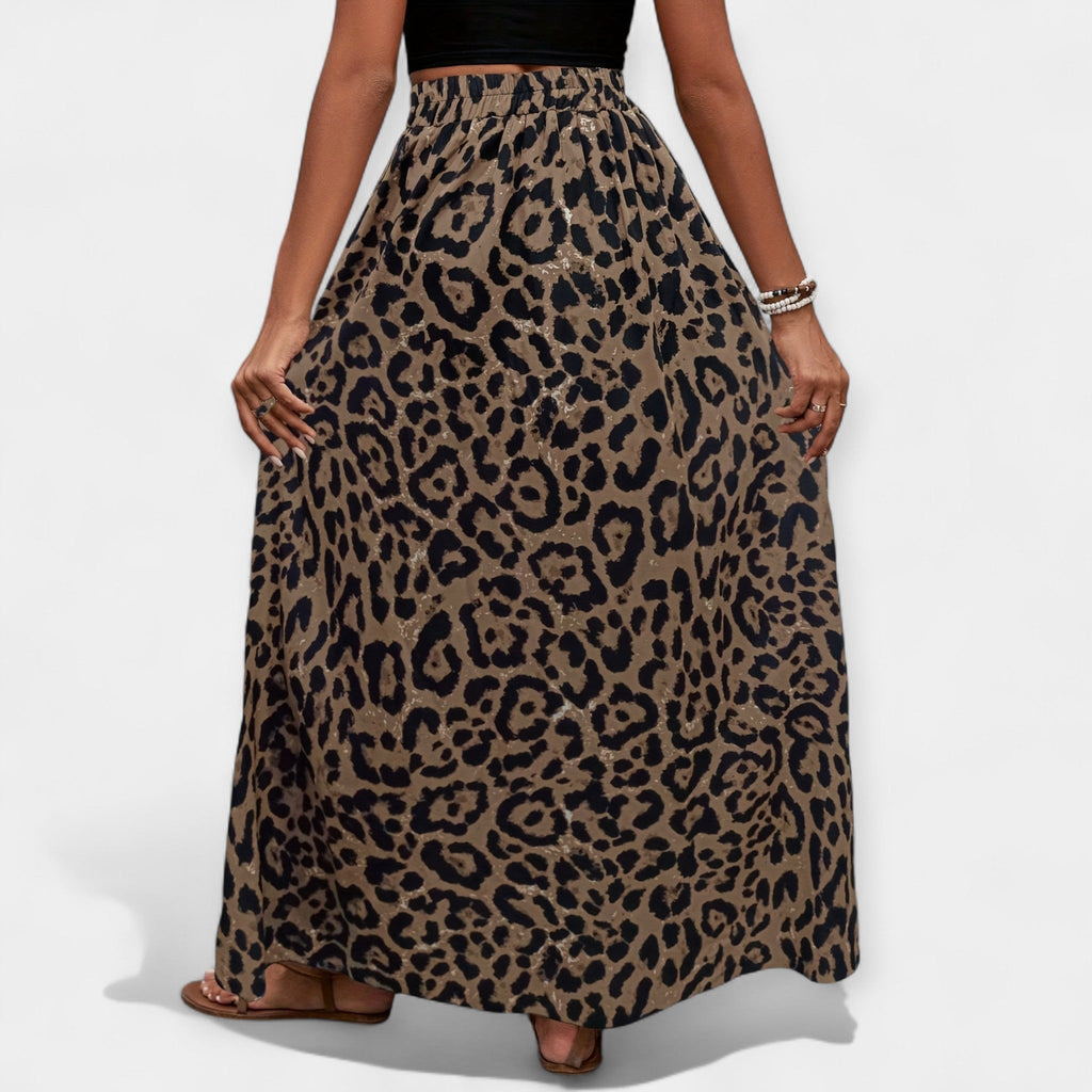Isadora | Midi Skirt with Leopard Print