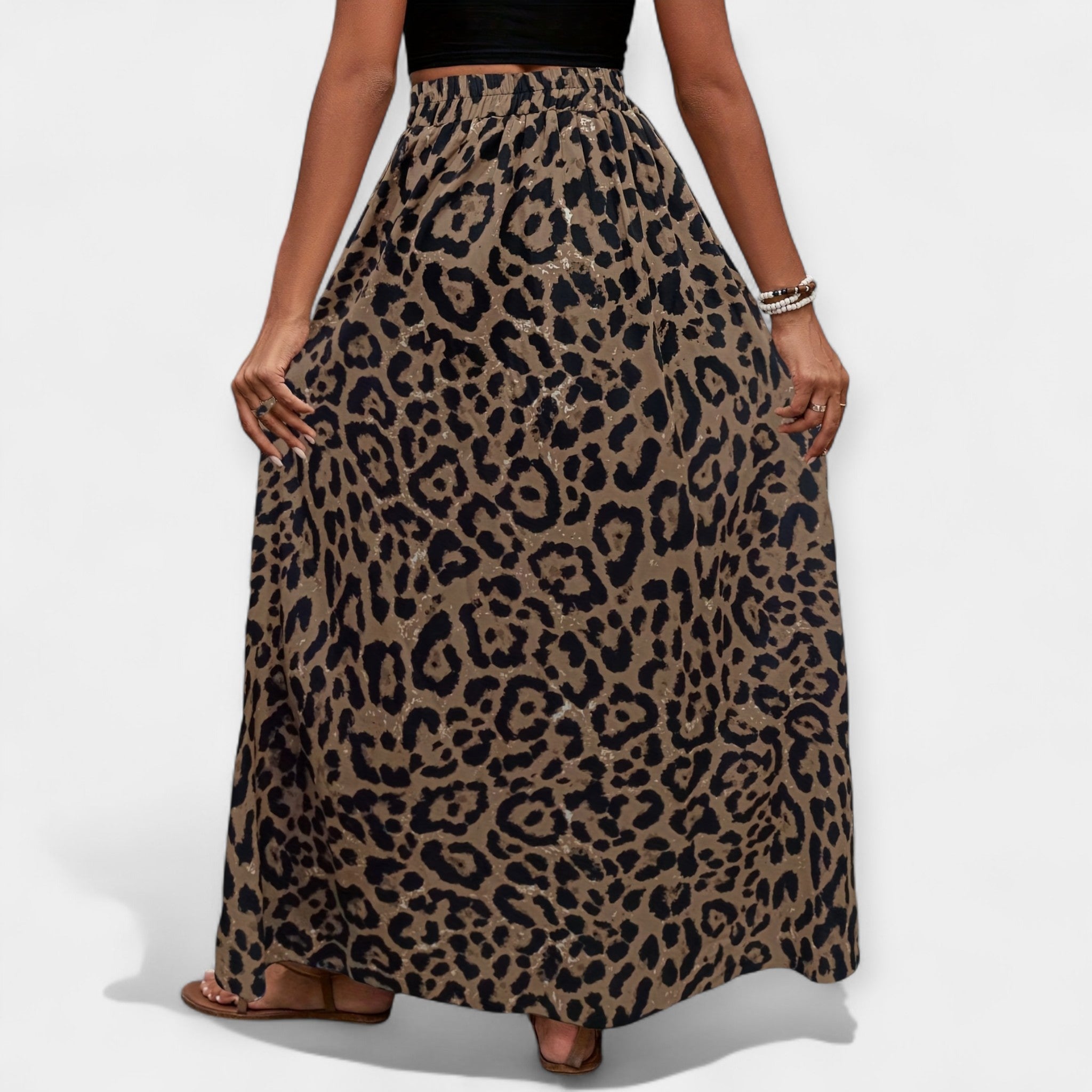Isadora | Midi Skirt with Leopard Print