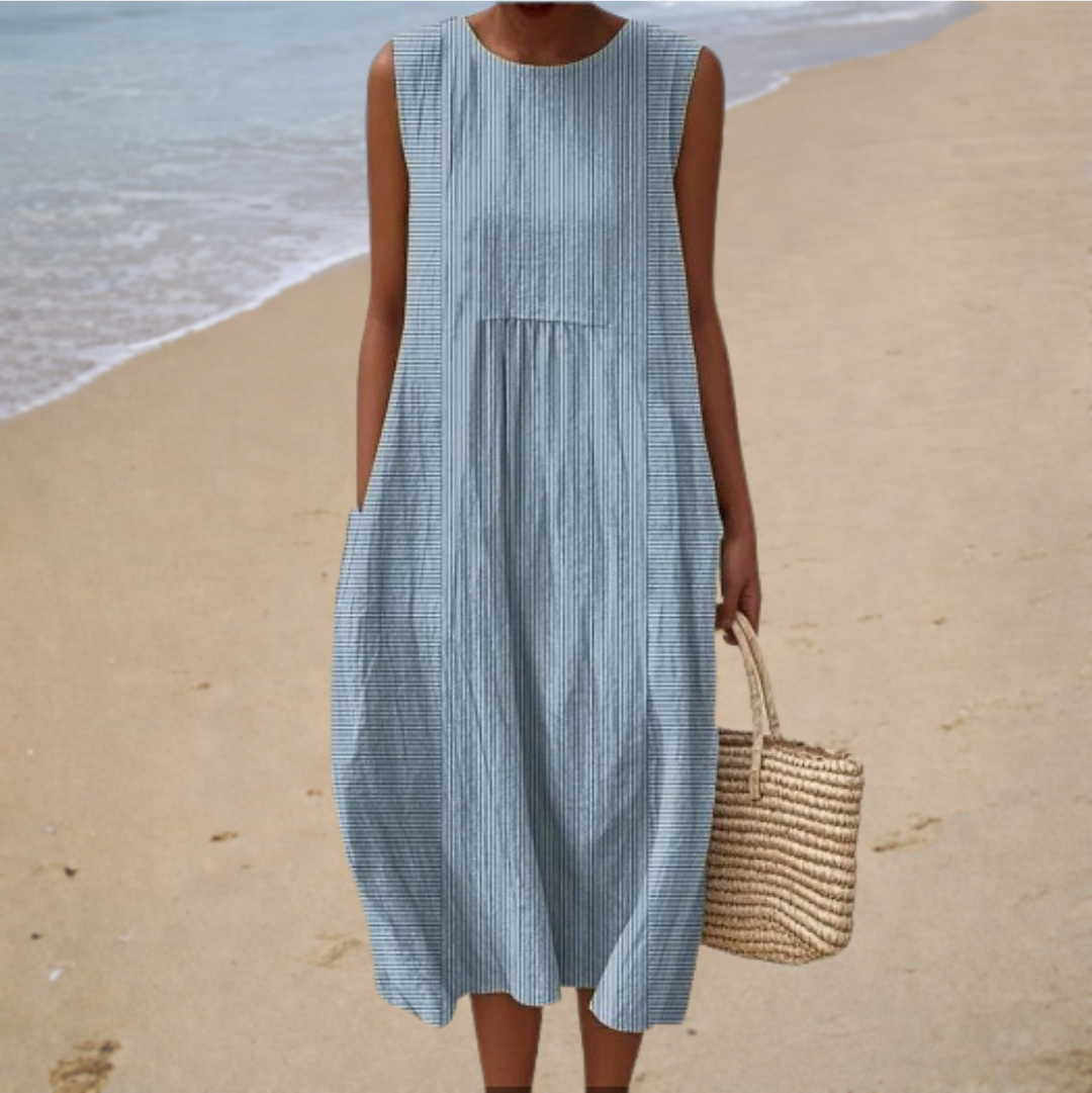 Comfortable Summer Dress Without Sleeves
